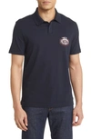 Hugo Boss Boss X Nfl Cotton Polo In New England Patriots Dark Blue