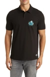 Hugo Boss Boss X Nfl Cotton-piqu Polo Shirt With Collaborative Branding In Dolphins