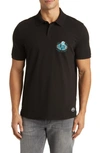 Hugo Boss Boss X Nfl Cotton Polo In Miami Dolphins Black