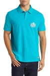 Hugo Boss Boss X Nfl Cotton-piqu Polo Shirt With Collaborative Branding In Dolphins