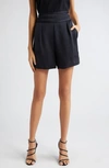 Ramy Brook Joss Satin Shorts In Black