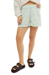 FREE PEOPLE GET FREE COTTON BLEND POPLIN SHORTS