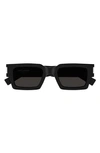 Saint Laurent Women's Naked Wirecore 50mm Rectangular Sunglasses In Black