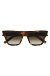 SAINT LAURENT 51MM RECTANGULAR SUNGLASSES