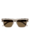 Saint Laurent Men's Sl 469 Acetate Rectangle Sunglasses In Shiny Transparent