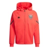 ADIDAS ORIGINALS ADIDAS RED D.C. UNITED 2024 ANTHEM TRAVEL RAGLAN SLEEVE FULL-ZIP JACKET