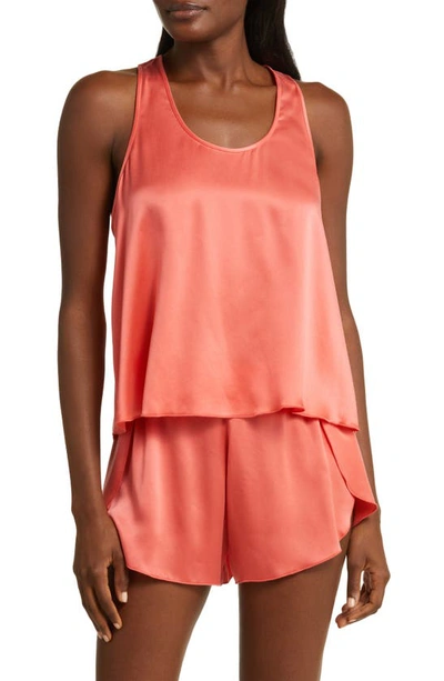 Lunya Racerback Washable Silk Short Pajamas In Outro Coral | ModeSens