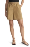 Lafayette 148 Organic Cotton Poplin Riverside Short In Cadet Khaki