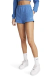 Nike Women's  Sportswear Chill Terry High-waisted Slim 2" French Terry Shorts In Blue