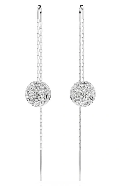 Swarovski Meteora Threader Earrings In Silver