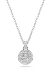 Swarovski Meteora Pendant Small Rhodium Shiny Crystal In Silver