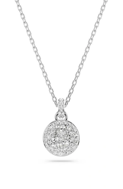 Swarovski Meteora Pendant Small Rhodium Shiny Crystal In White