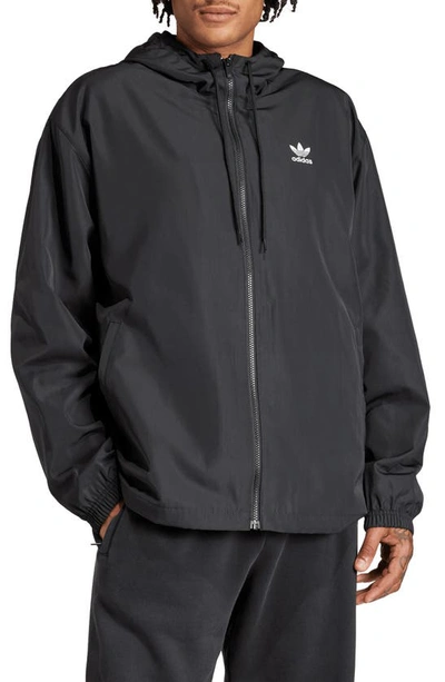 Adidas Originals Mens  Adicolor Trefoil Windbreaker In White/black