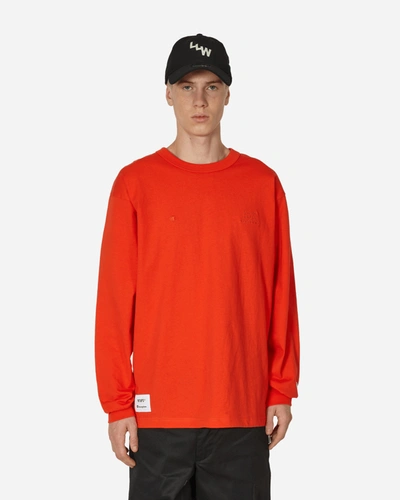 Champion Wtaps Academy Longsleeve T-shirt In Orange