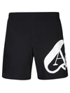 Alexander Mcqueen Shorts Da Mare Seal In Black