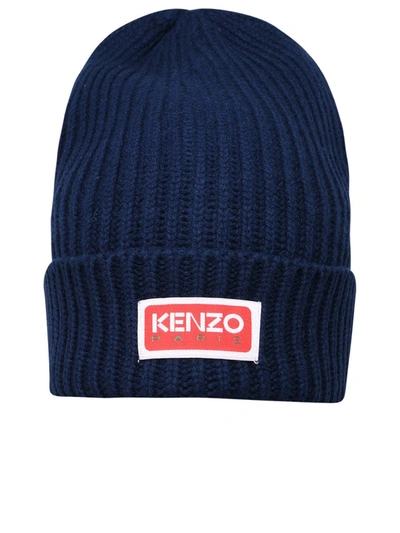 Kenzo Blue Wool Beanie