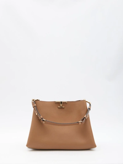 Tod's T Timeless Medium Shoulder Bag In Brown