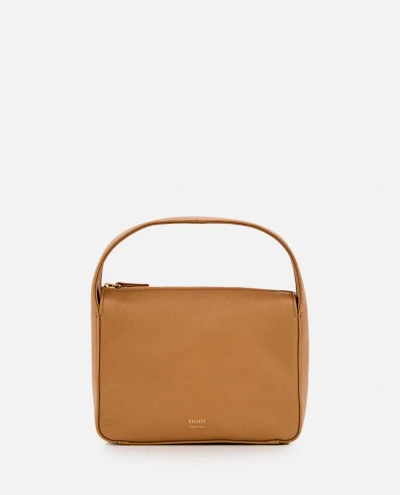 Khaite Small Elena Leather Shoulder Bag In Beige