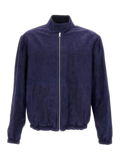 Arma Aron Bomber In Suede In Blu