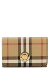 Burberry Woman Printed Canvas Wallet In Checked