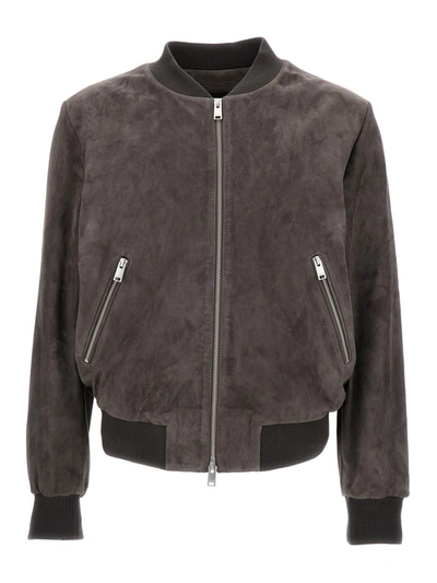 Arma Didier Bomber Lamb Silky In Grey