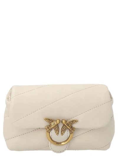 Pinko Mini Love Quilted Bag In Beige