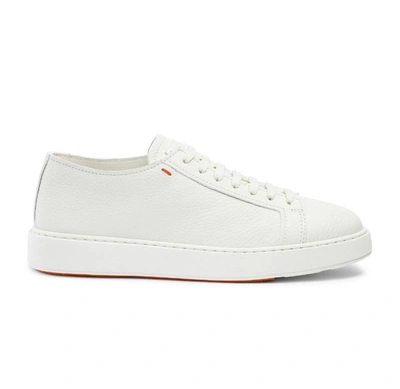 Santoni Trainers In Bianco