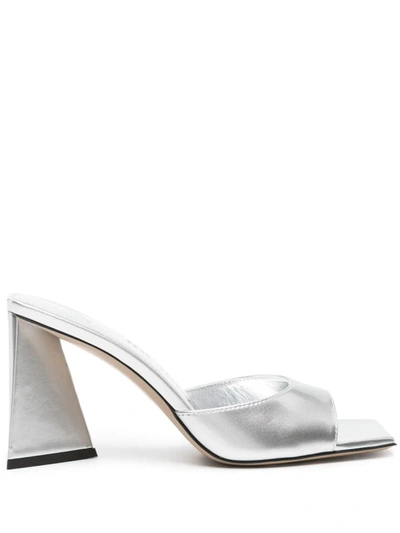 Attico The  Mini Devon Mule 85mm Shoes In Silver