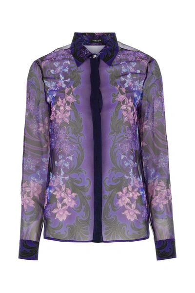 Versace Shirts In Blackorchid