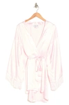 IN BLOOM BY JONQUIL FRINGE SLEEVE SATIN BRIDAL ROBE