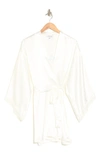 IN BLOOM BY JONQUIL LACE HEM SATIN BRIDAL ROBE