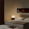 NOVA OF CALIFORNIA ZEN 19" RECLINING TABLE LAMP IN ESPRESSO AND BRUSHED NICKEL WITH NIGHT LIGHT FEATURE AND 4-WAY ROTAR