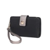 Mkf Collection By Mia K Shira Color Block Vegan Leather Women's Wallet With Wristlet By Mia K In Black