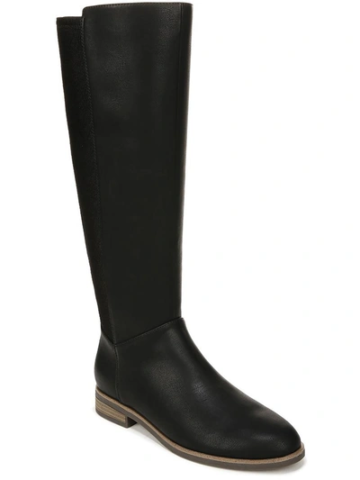 Dr. Scholl's Shoes Astir Zip Womens Faux Leather Tall Knee-high Boots In Black