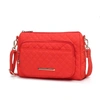 Mkf Collection By Mia K Rosalie Solid Quilted Cotton Women's Shoulder Bag By Mia K In Orange