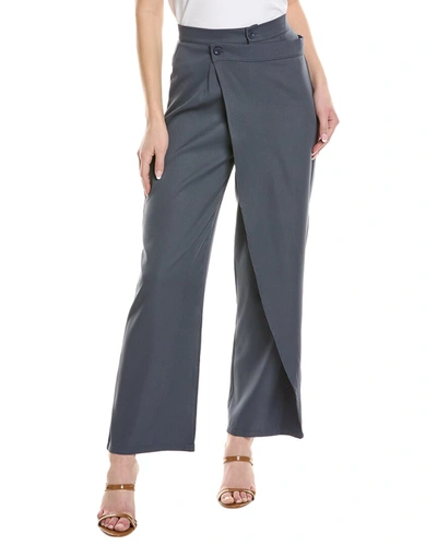 Colette Rose Wrap Front Pant In Grey