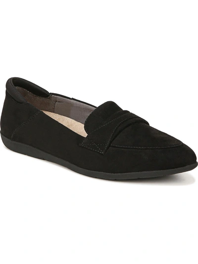 Dr. Scholl's Shoes Emilia Womens Faux Suede Slip-on Loafers In Black