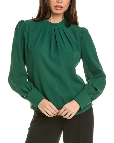 To My Lovers Pleated Blouse In Green
