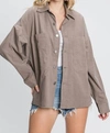 Geegee Stone Cold Corduroy Shirt In Brown In Brown