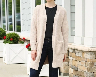 Comfy Luxe Lux Comfy Cardigan In Beige