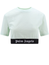 PALM ANGELS PALM ANGELS LOGO WAISTBAND CROPPED TOP
