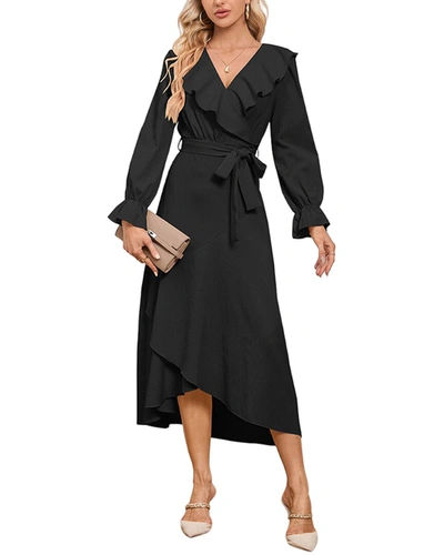 Vera Dolini Midi Dress In Black