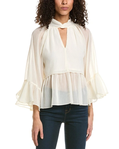 Rosewater Remi Shimmer Top In White
