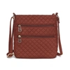 Mkf Collection By Mia K Lainey Solid Quilted Cotton Women's Crossbody By Mia K In Brown