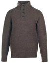 Schott Military Henley Sweater In Brown