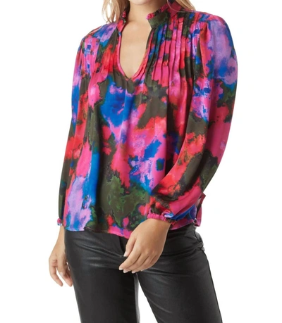 Crosby By Mollie Burch Gabby Blouse In Blurred Floral Bright In Multi