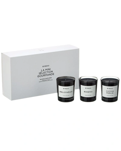Byredo La Mini Selection Gourmande 3 X 2.5oz Candles In Black