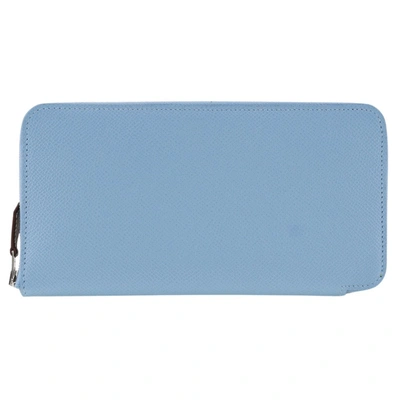 Hermes Azap Leather Wallet () In Blue