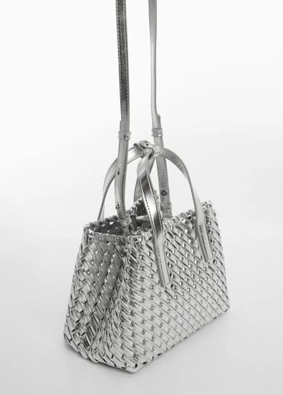 Mango Lattice Design Bag Silver