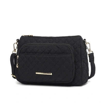 Mkf Collection By Mia K Rosalie Solid Quilted Cotton Women's Shoulder Bag By Mia K In Black